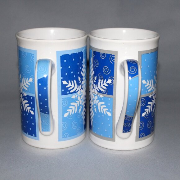 Vintage Coffee Mugs | Life @ Home Snowflake Mugs | Set of 3 Mugs - Picture 4 of 10